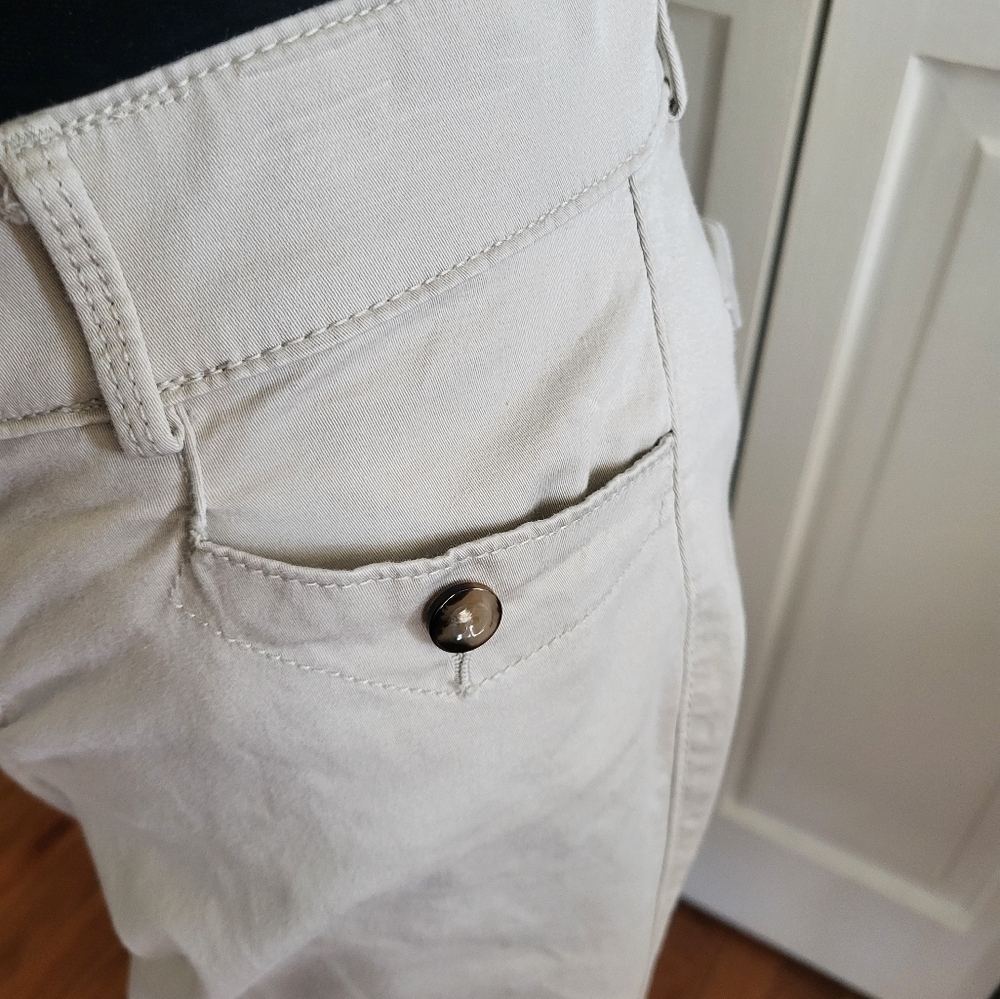 Dockers Vintage Y2k Low Rise Wide Leg Khaki Trousers 4 Preppy Old Money Career - Picture 4 of 7